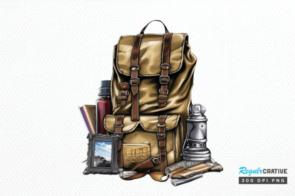 Download Vintage Backpack Sublimation Clipart Png - Sublimation Collection