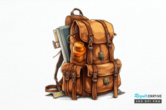 Download Vintage Backpack Sublimation Clipart Png - Sublimation Collection