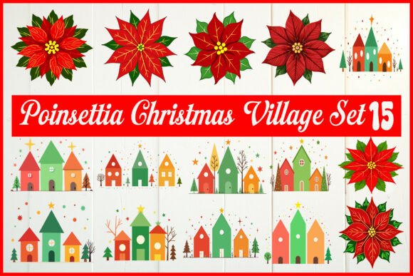 Download Poinsettia Christmas Village - Christmas village Collection