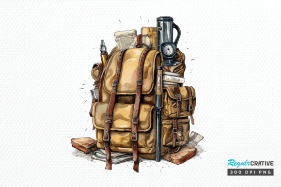 Download Vintage Backpack Sublimation Clipart Png - Sublimation Collection