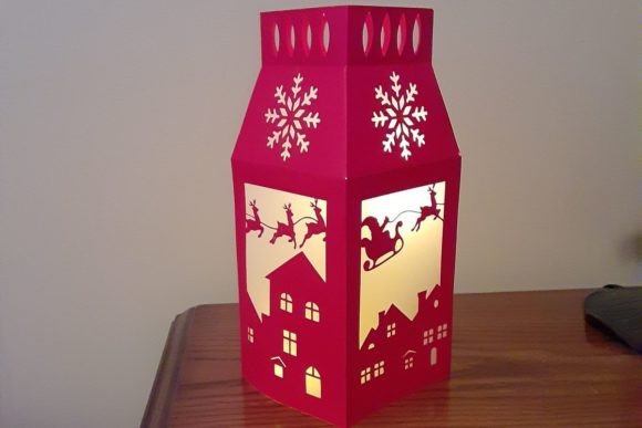 Download Christmas Village and Santa's Sleigh Lantern - Christmas village Collection