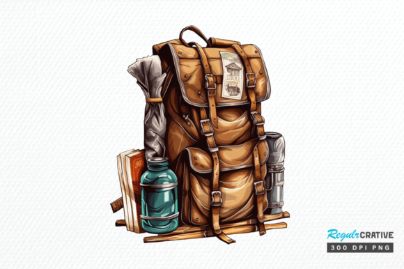 Download Vintage Backpack Sublimation Clipart Png - Sublimation Collection
