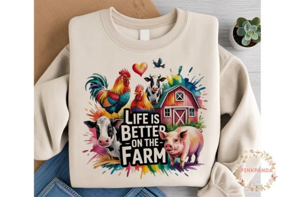 Download Farm Life Watercolor Animals Sublimation - Sublimation Collection