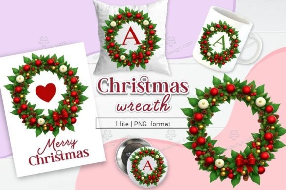 Download Christmas Wreath Clipart Sublimation 09 - Sublimation Collection