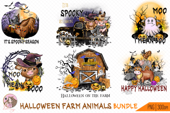 Download Halloween Animal Farm Bundle Sublimation - Sublimation Collection