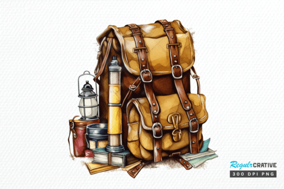 Download Vintage Backpack Sublimation Clipart Png - Sublimation Collection