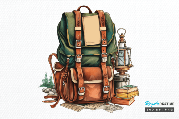 Download Vintage Backpack Sublimation Clipart Png - Sublimation Collection
