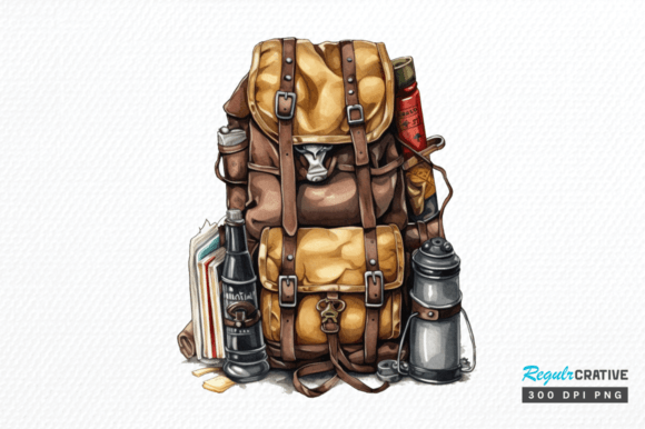 Download Vintage Backpack Sublimation Clipart Png - Sublimation Collection