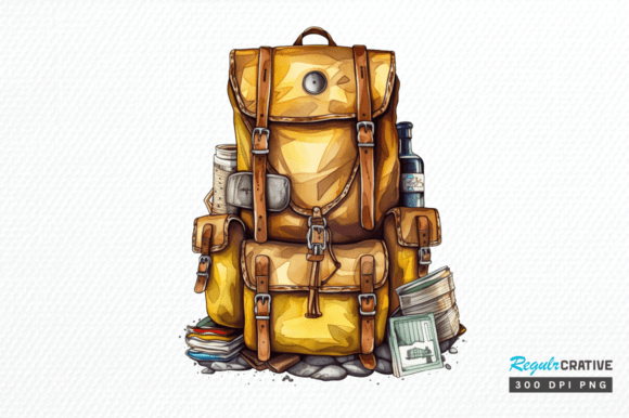 Download Vintage Backpack Sublimation Clipart Png - Sublimation Collection