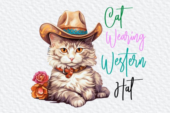 Download Cat Western Hat Clipart Sublimation - Sublimation Collection