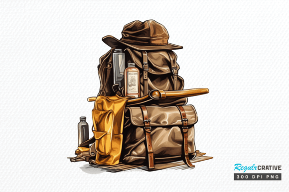 Download Vintage Backpack Sublimation Clipart Png - Sublimation Collection