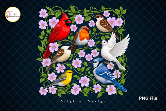 Download Cardinal Robin Blue Jay Floral Bird PNG - Premium Resources
