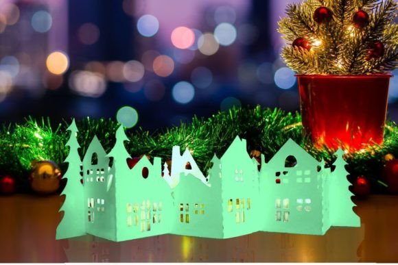 Download Christmas Village Tea Light Decor - Christmas village Collection