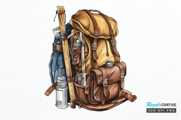Download Vintage Backpack Sublimation Clipart Png - Sublimation Collection