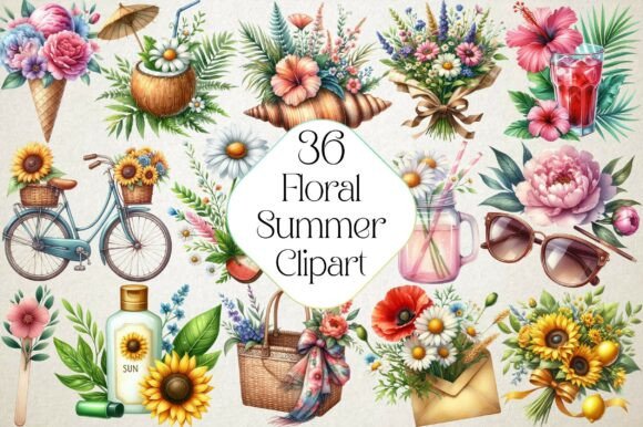 Download Floral Summer Sublimation Clipart - Sublimation Collection
