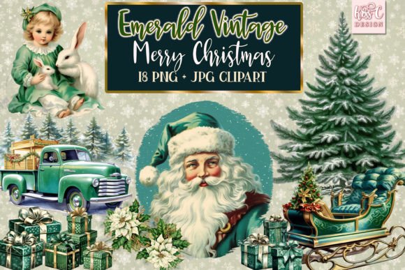 Download Emerald Vintage Christmas Sublimation - Sublimation Collection