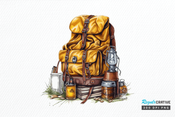 Download Vintage Backpack Sublimation Clipart Png - Sublimation Collection